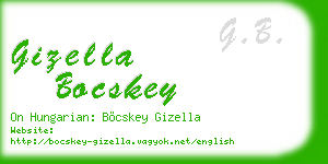gizella bocskey business card